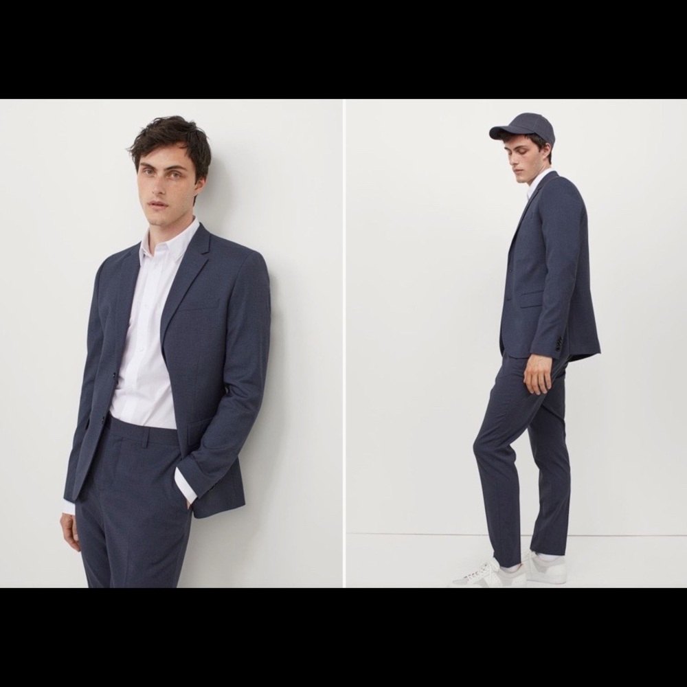 Skinny Fit Blazer H&M - Navy